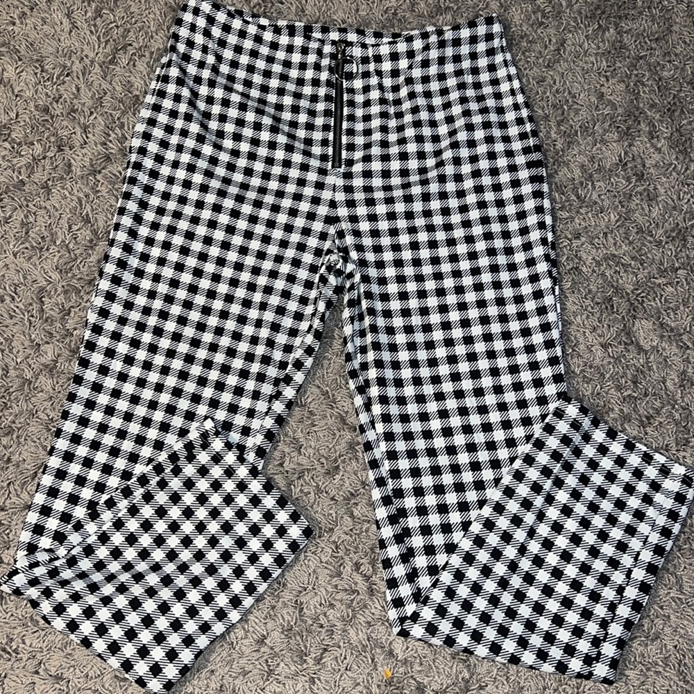 Gingham Ankle Length Pants